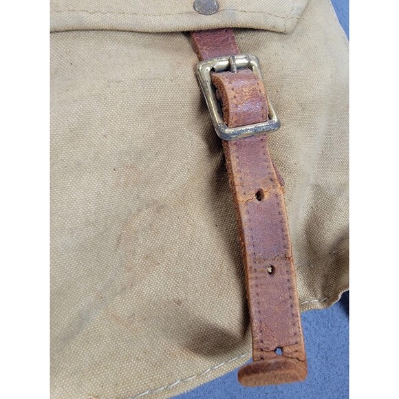 Vintage Boy Scouts of America National Council Canvas Leather Backpack Rustic - Picture 4 of 16
